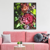 Toile Moody Lisianthus Botanical Canvas Print (Insitu(Salon))