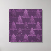 Toile Moody Tree Motif | Noel profond pourpre de prune (Recto)