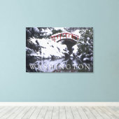 Toile Moon Bridge & Pond en hiver | Seattle, Washington (Insitu (Plancher de Bois))