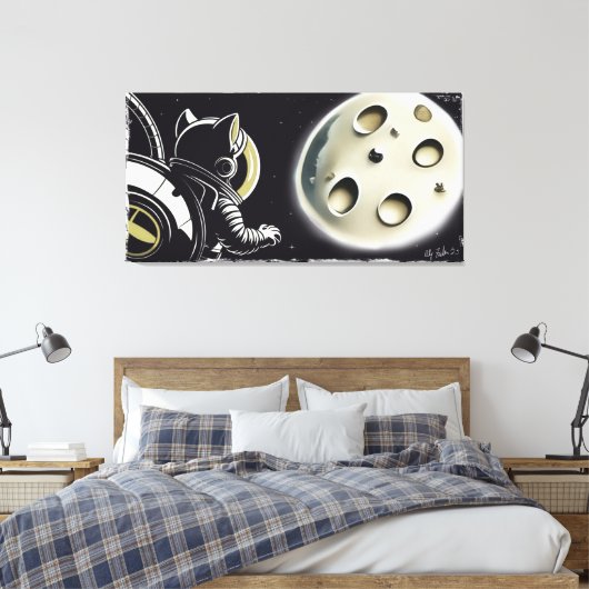 Toile Moon Kitty (Insitu(Chambre))