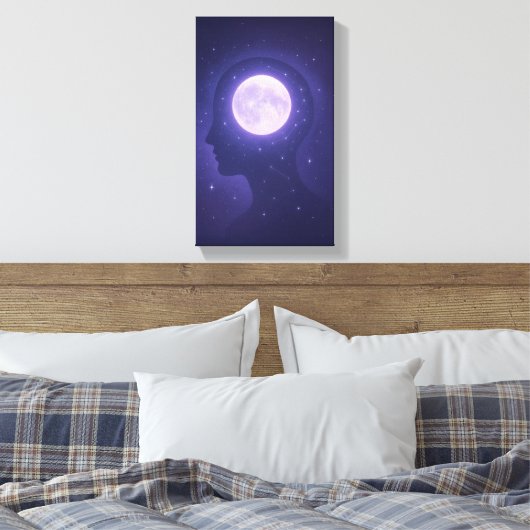 Toile Moonlight Minds - Dreamy Cosmic Astrology Canvas (Insitu(Chambre))