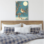 Toile Moonlit Bird on Blossom Branch (Insitu(Chambre))