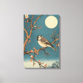 Toile Moonlit Bird on Blossom Branch (Recto)
