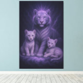 Toile Moonlit Blue Guardians | ManJiangHong Fine Art   (Insitu (Plancher de Bois))