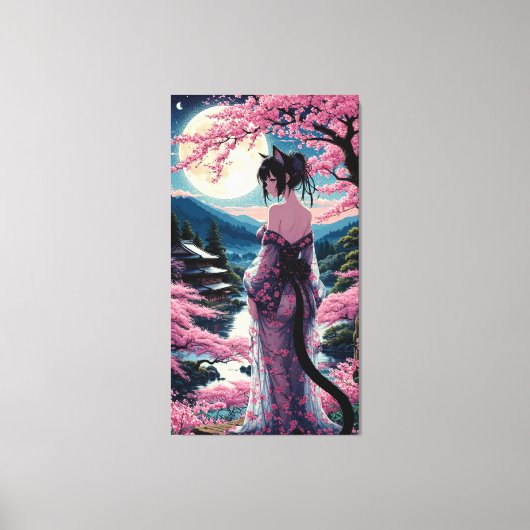 Toile Moonlit Cherry Blossom Fantasy (Recto)
