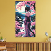 Toile Moonlit Cherry Blossom Fantasy (Insitu(Salon))