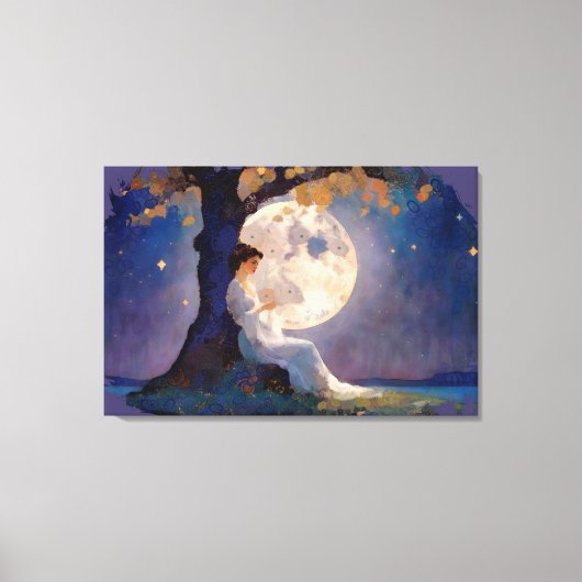 Toile Moonlit Dreamer - Serene Night Sky (Recto)