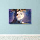 Toile Moonlit Dreamer - Serene Night Sky (Insitu (Plancher de Bois))
