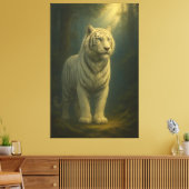 Toile Moonlit White Tiger – Fine Art Portrait (Insitu(Salon))