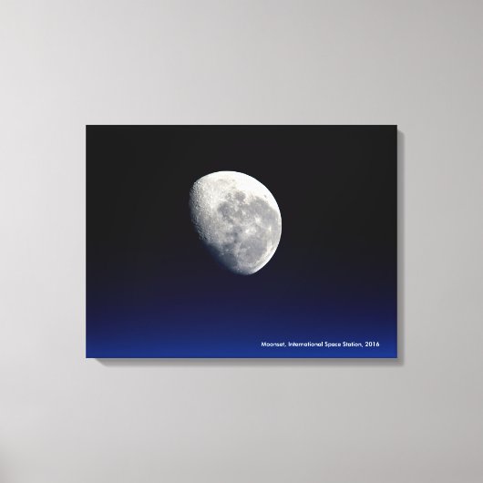 Toile Moonset, Station spatiale internationale, 2016 (Recto)