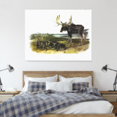 Toile Moose Deer (Moose - Alces alces) par Audubon (Insitu(Chambre))