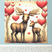 Toile Moose Love 2 (Insitu (Plancher de Bois))
