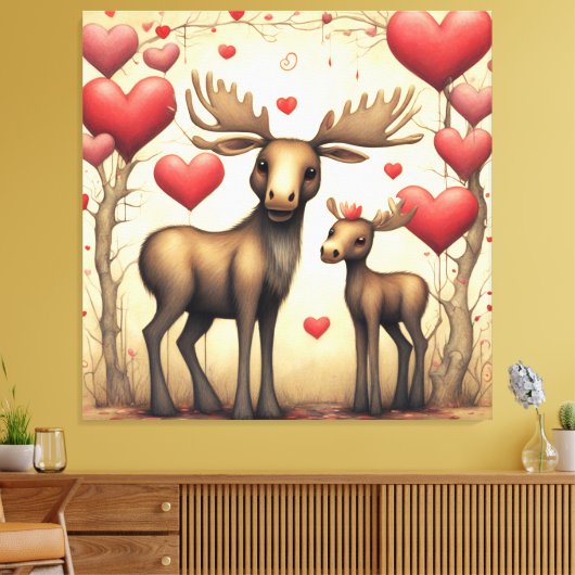 Toile Moose Love 2 (Insitu(Salon))