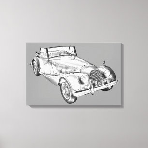 Toile Morgan 1964 plus l'illustration de voiture de
