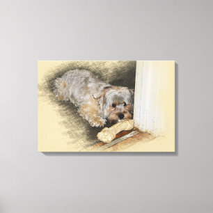 Toile Morkie Art