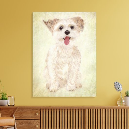 Toile Morkie Dog Premium Wrapper Canvas Imprimer (Insitu(Salon))