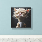 Toile Morning Brew Bliss - chat (Insitu (Plancher de Bois))