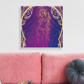 Toile Moroccan Arabes Danse du Ventre Glam Violet & Or (Insitu(Salon))