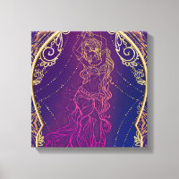 Moroccan Arabes Danse du Ventre Glam Violet & Or