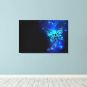 Toile Morpho Butterfly in the Dark Background (Insitu (Plancher de Bois))