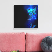 Toile Morpho Butterfly in the Dark Background (Insitu(Salon))