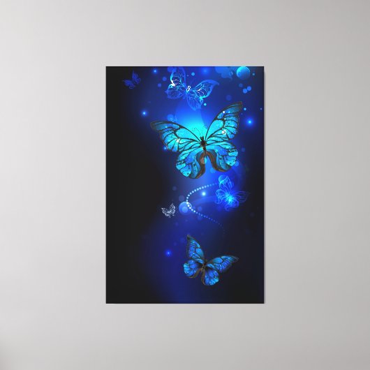 Toile Morpho Butterfly in the Dark Background (Recto)