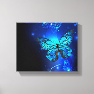 Toile Morpho Butterfly in the Dark Background
