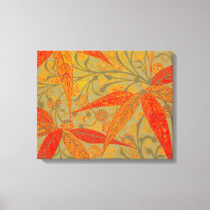 Toile Morris & Co. Motif Bamboo Godwin Orange et Sauge
