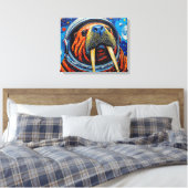 TOILE MORSE DANS L'ESPACE-5 (Insitu(Chambre))