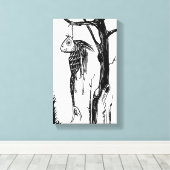 Toile Morue, accrochant sur une branche (Insitu (Plancher de Bois))