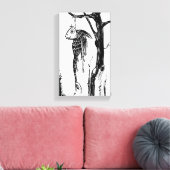 Toile Morue, accrochant sur une branche (Insitu(Salon))