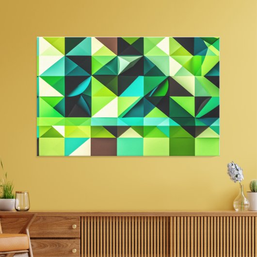 Toile Mosaico Esmeralda Tridimensional (Insitu(Salon))