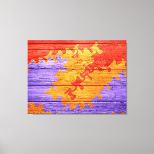 Toile Mosaïque Abstrait Pastel Wood (Recto)