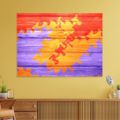 Toile Mosaïque Abstrait Pastel Wood (Insitu(Salon))