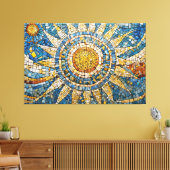 Toile mosaïque céleste du soleil 003 (Insitu(Salon))