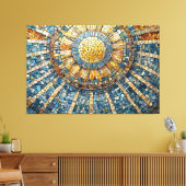 Toile mosaïque céleste soleil 004 (Insitu(Salon))