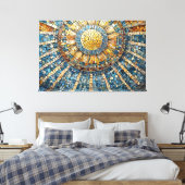 Toile mosaïque céleste soleil 004 (Insitu(Chambre))