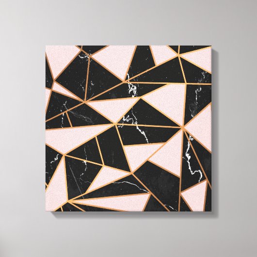 Toile Mosaïque de marbre rose (Recto)