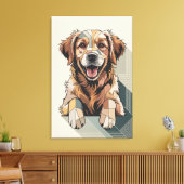 Toile Mosaïque de retriever doré chaud (Insitu(Salon))