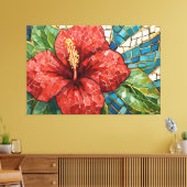 Toile mosaïque d'hibiscus 005 (Insitu(Salon))