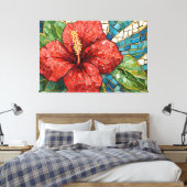 Toile mosaïque d'hibiscus 005 (Insitu(Chambre))