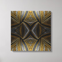 Mosaïque dorée Luxe – Mur en métal à carreaux noir