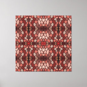 Toile Mosaïque en terre cuite rouge-brun