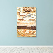 Toile Mosaïque romaine antique (Insitu (Plancher de Bois))