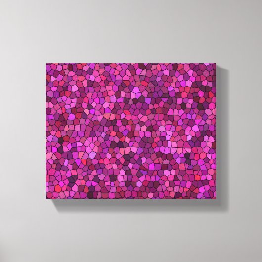 Toile Mosaïque Rose Violet (Recto)