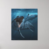 Toile Mosasaurus pourchasse le requin (Recto)