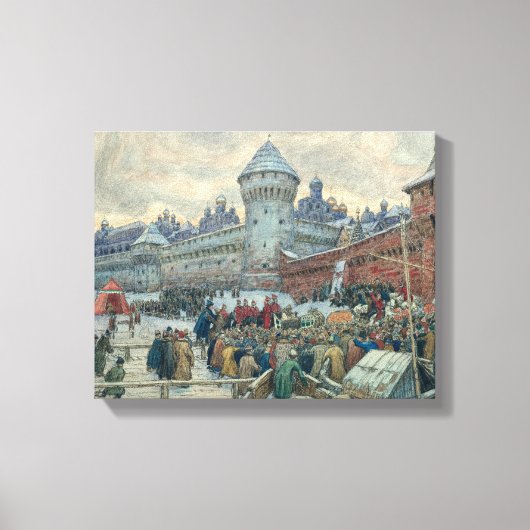 Toile Moscou antique, départ après un combat (Recto)