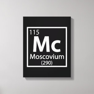 Toile Moscovium - Tableau périodique de la science russe