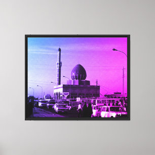 Toile Mosquée Buniya de Bagdad en Irak vintage