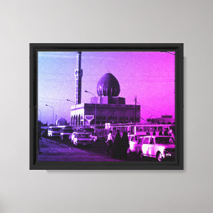 Toile Mosquée Buniya de Bagdad en Irak vintage